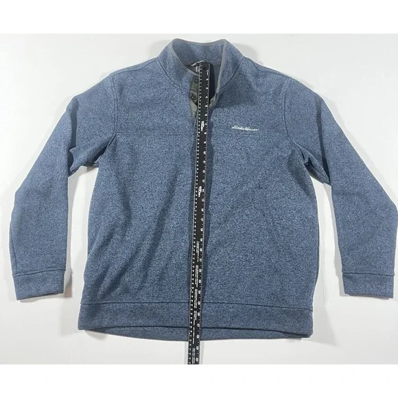 Eddie Bauer Radiator Fleece Mens Snap Mock Pullover XL 1/4 Button Blue Soft - Picture 7 of 12